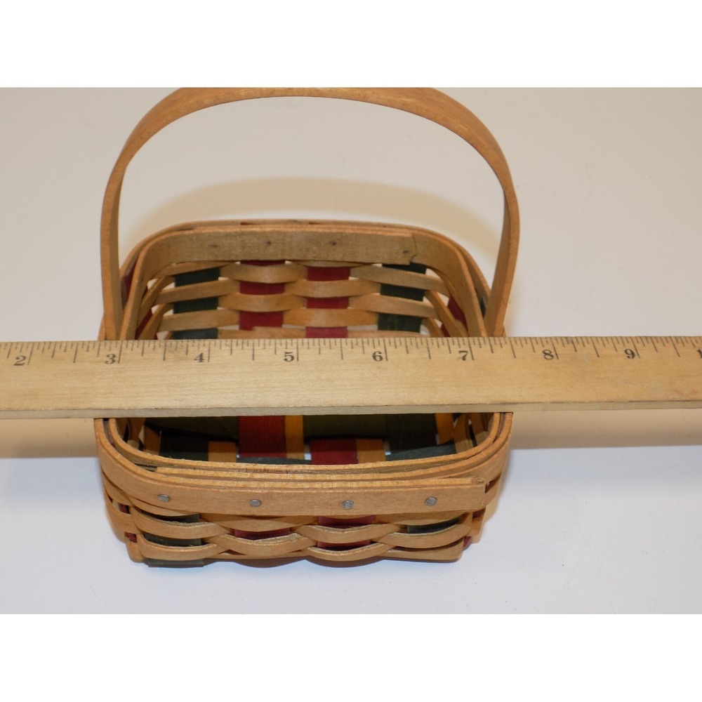 Small Holiday Helper Basket w/ Paprika Liner & Protector 2003 Longaberger - Picture 14 of 16